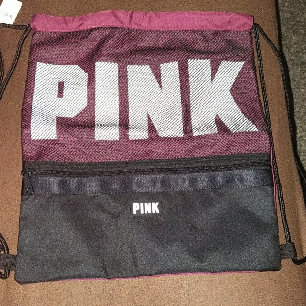 Drawstring pink Victoria secret bag